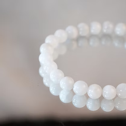selenite bracelet
